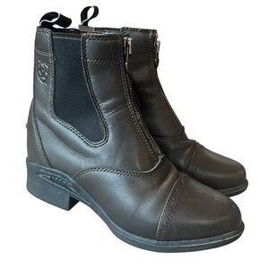 Ariat Devon Pro VX Paddock Boots Equestrian Brown Leather Zip Front Womens 5.5